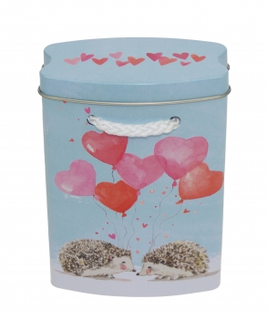 Geschenktasche / shopping bag mit Deckel und Kordel